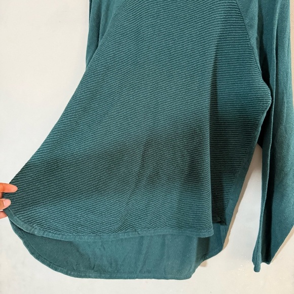 Michael Michael Kors Teal Ribbed Knit Tunic Long Sleeve Top - Picture 3 of 7